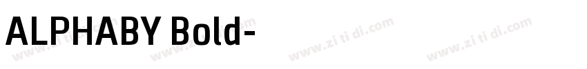 ALPHABY Bold字体转换